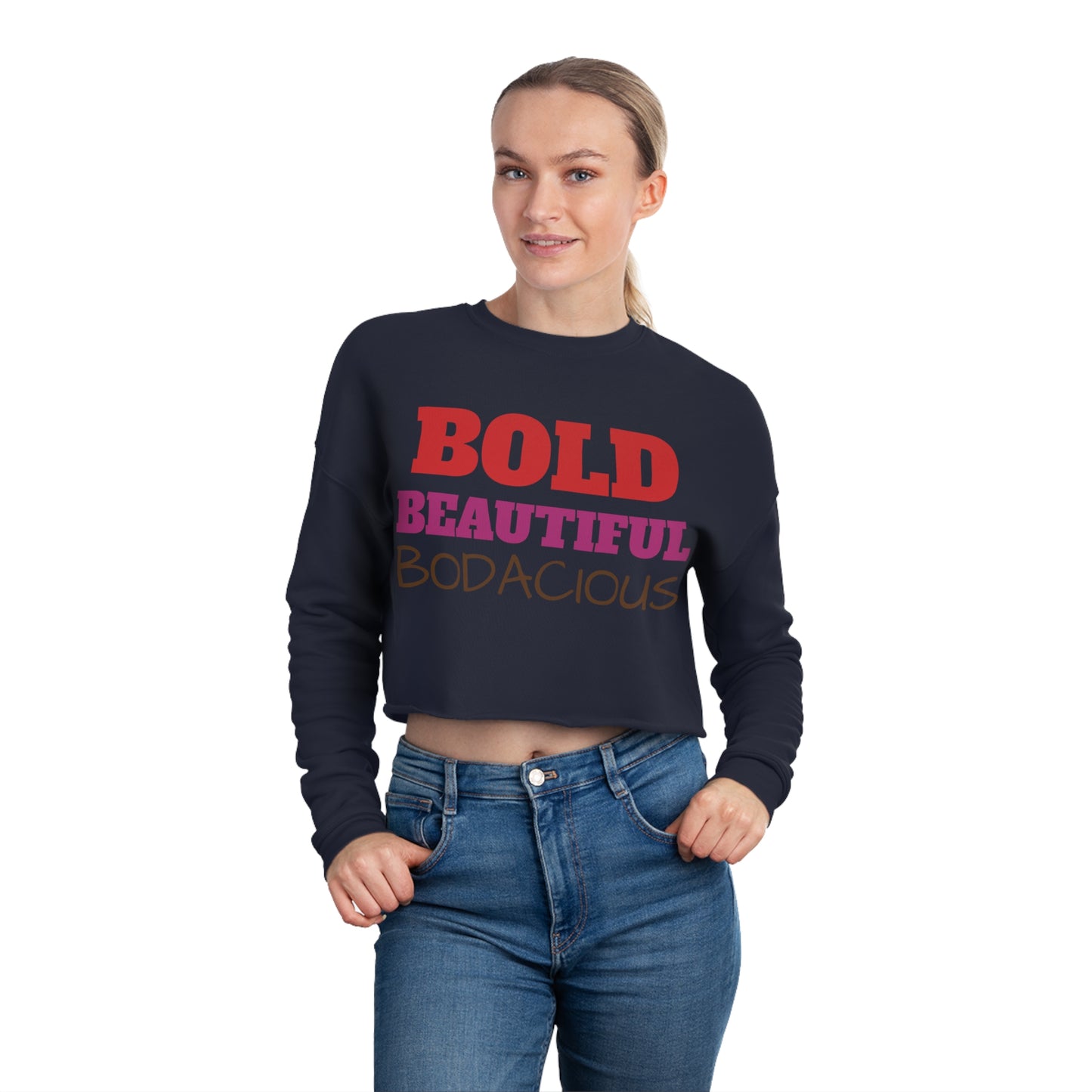Rich Diligence BOLD Women's Cropped Sweatshirt