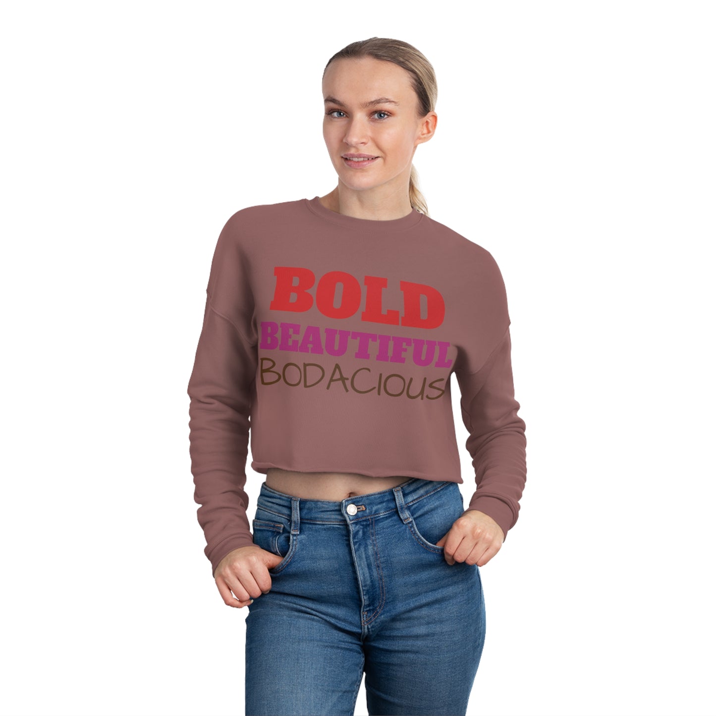 Rich Diligence BOLD Women's Cropped Sweatshirt
