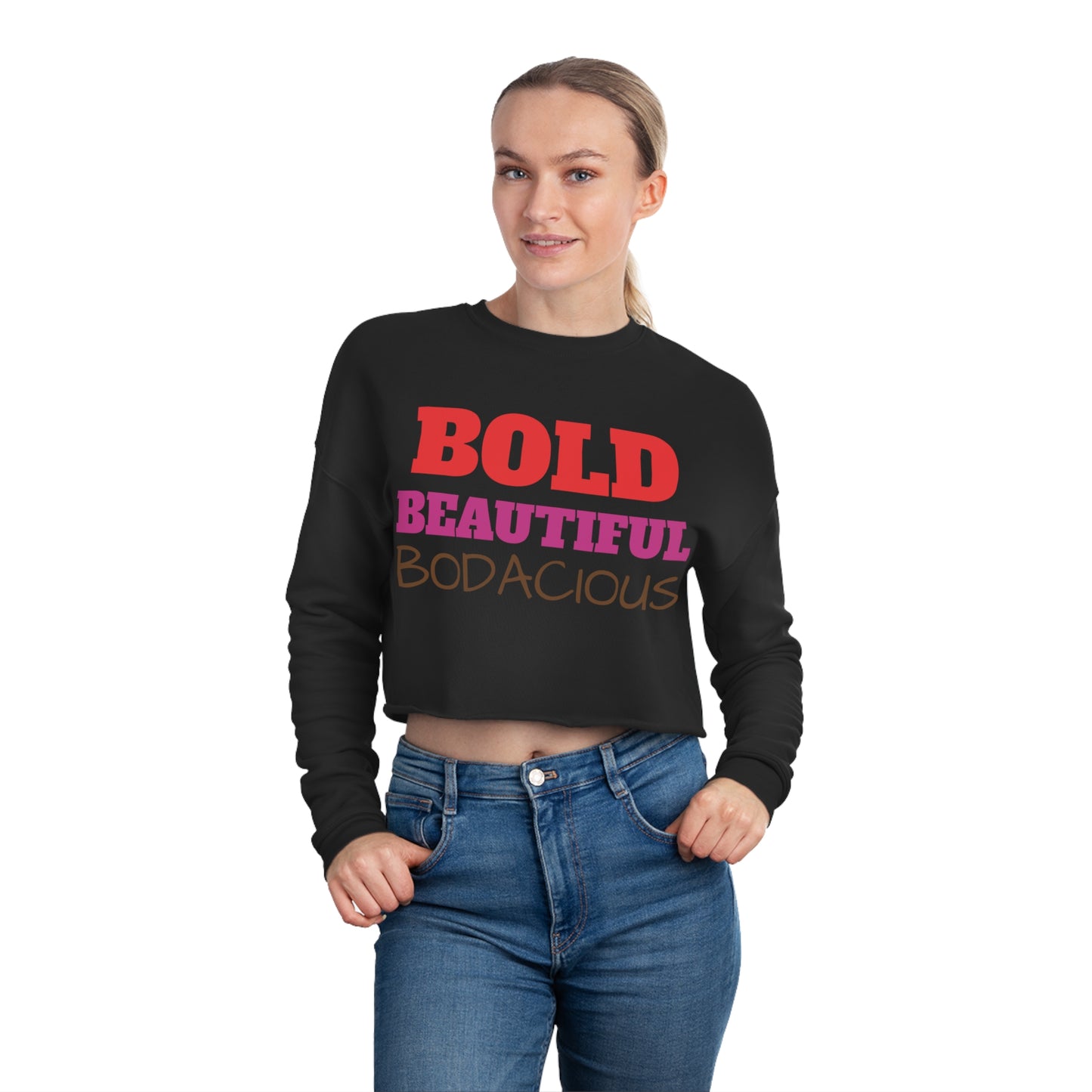 Rich Diligence BOLD Women's Cropped Sweatshirt